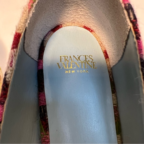 NWB Sz. 7B Frances Valentine Doll Pump in Basketweave Pink and Green - Picture 5 of 12